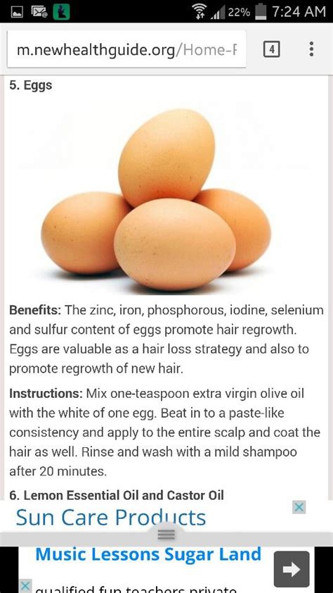 Pin by 🌼Lady Littiah🌼 on wellness | Egg benefits, Promote hair, Hair regrowth