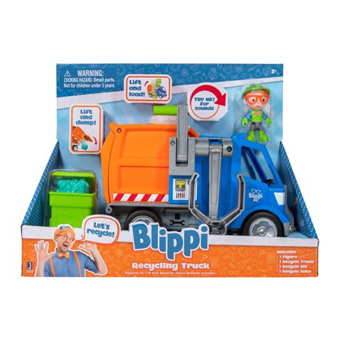 Buy Blippi BLP0035 Truck with Working Lever and Classic Figure Inside, Sing Along Catchphrases ...