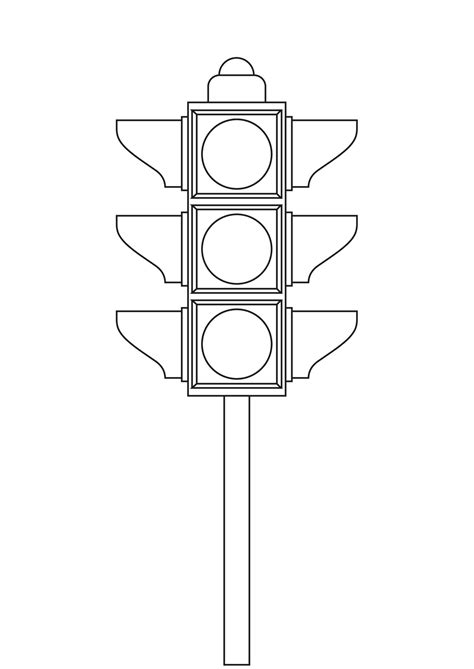 Stoplight Coloring Page