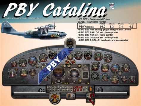 PBY CATALINA COCKPIT instrument panel CDkit | #1947460856