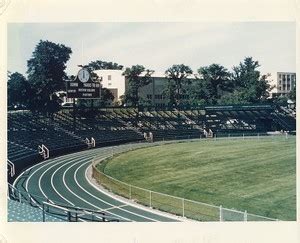 Alumni Stadium and track under construction - Digital Commonwealth