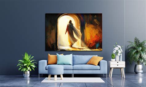 Jesus Christ Painting of Resurrection on Premium Canvas Created ...