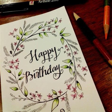 Birthday card drawing, Card drawing, Birthday cards