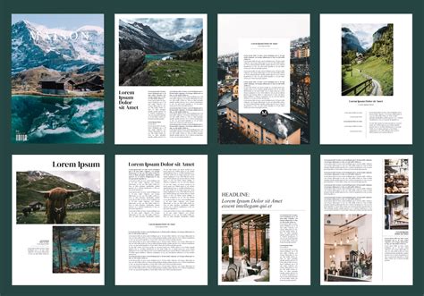 Travel Brochure Magazine Template Vector 662862 Vector Art at Vecteezy