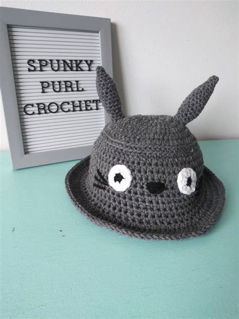 Totoro Hat Pattern Totoro Crochet Hat Bucket Hat Anime | Etsy