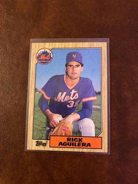 Rick Aguilera, 1987 New York Mets Pitcher Topps 103 Baseball Card - Etsy