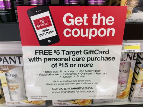 Target | Free $5 Target gift card with a Personal Care Purchase of $15 ...