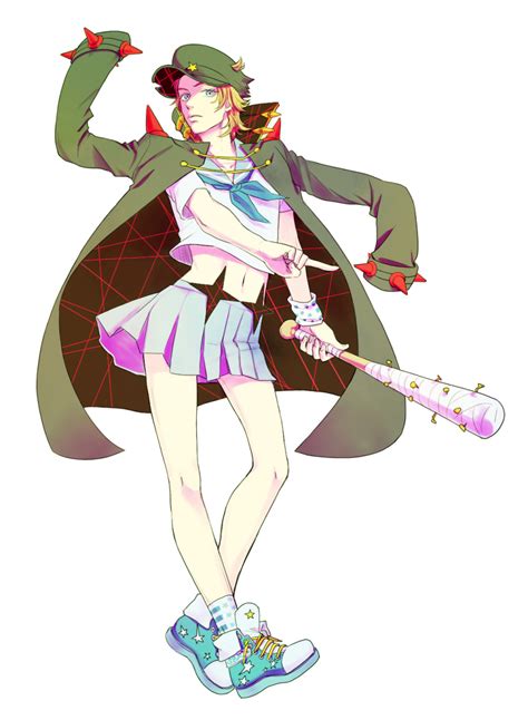 Safebooru - 1boy appleody banchou baseball bat blonde hair blue eyes cape cosplay ...