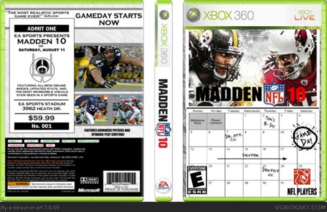 Madden NFL 10 Xbox 360 Box Art Cover by a-beast-of-art