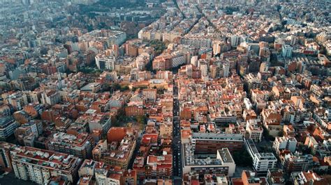 Aerial Drone View of Barcelona, Spain Stock Image - Image of ...