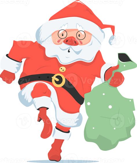 Cartoon-style flying Santa Claus. 22220394 PNG