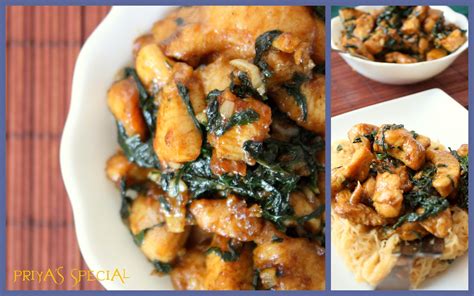 Cook like Priya: Chinese Chicken Spinach Stir-fry ~ a tasty brunch