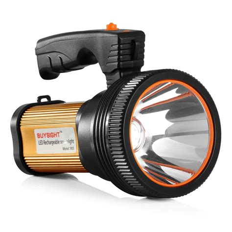 Bright Rechargeable Searchlight handheld LED Flashlight Tactical Flashlight with Handle CREE L2 ...