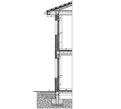 Typical Wall Section Detail DWG File | Wall section detail, Wall, Masonry wall