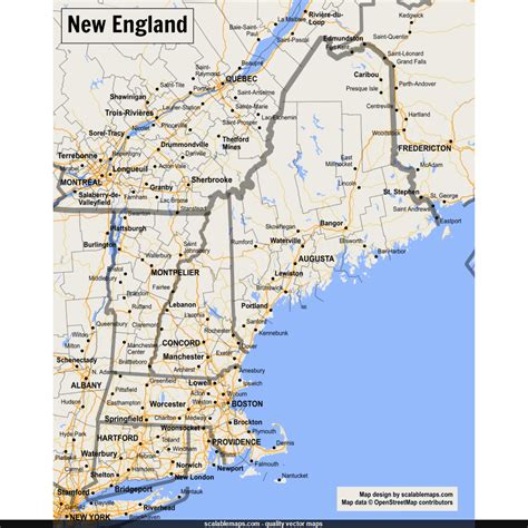 Map Of Maine New Hampshire And Massachusetts - Map