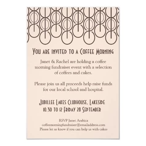 Coffee morning fundraiser event invitation | Zazzle