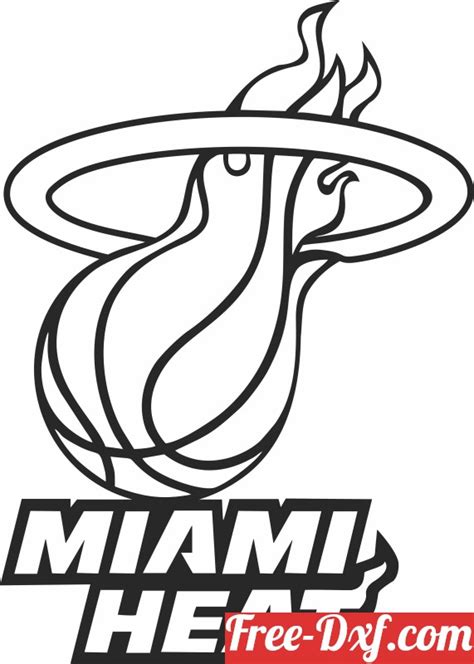 Miami Heat Logo Black And White