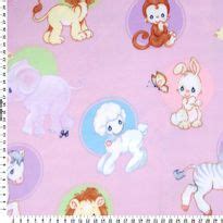 Licensed Fleece Prints - Precious Moments Baby Animals on Lavender Fleece Fabric | Fleece fabric ...