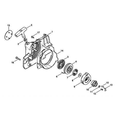 Stihl MS 180 Chainsaw (MS180C-BEZ) Parts Diagram, Rewind Starter ErgoStart