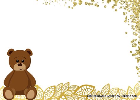 Downloadable Teddy Bear Invitation Template Free - Printable Word Searches