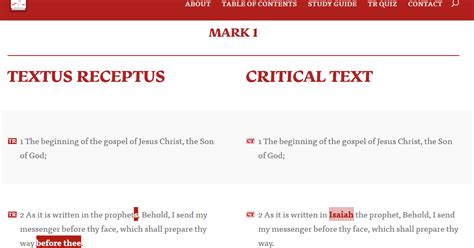 Biblical Studies and Technological Tools: New KJV Parallel Bible - Textus Receptus vs. Critical Text