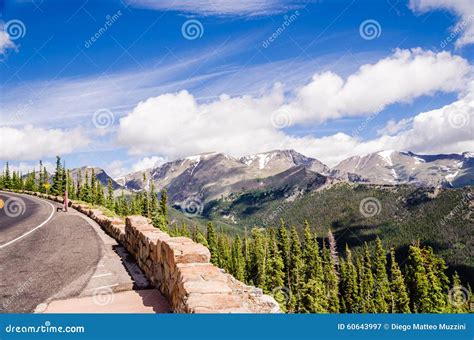 Scenic View on the Trail Ridge Road, Colorado Stock Image - Image of rainbow, motorbike: 60643997