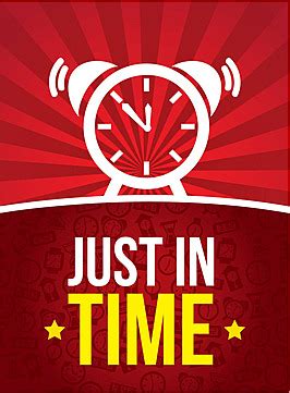 Just In Time Illustration Red Background Vector, Illustration, Red, Background PNG and Vector ...