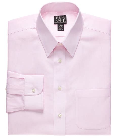 Lyst - Jos. A. Bank Traveler Collection Slim Fit Point Collar Thin Stripe Dress Shirt in Pink ...