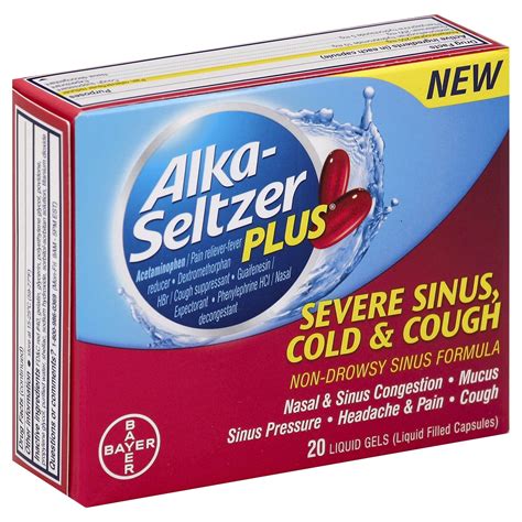 Alka-Seltzer Plus Liquid Gels Severe Sinus, Cold & Cough 20 ct | Shipt