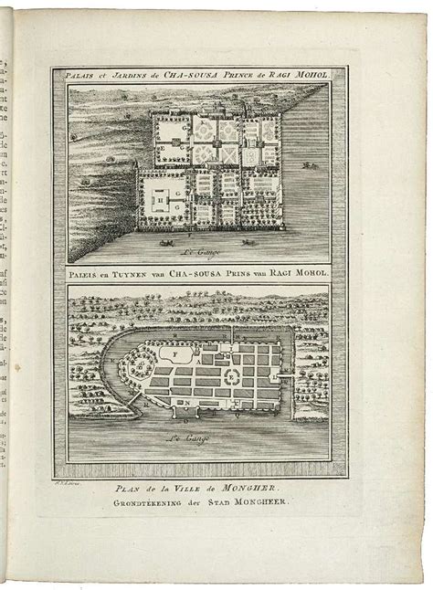 AMH-8019-KB Floor plan of the palace at Ragi Mohol and a map of the ...