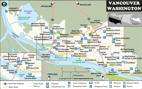 Vancouver Map, Washington | Map of Vancouver | Washington map, Vancouver map, Moving to portland