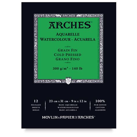 Arches Watercolor Pad - 9" x 12", 140 lb, Cold Press, Fold-over, 12 Sheets | Michaels