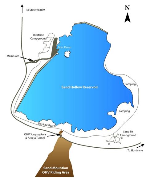 Sand Hollow State Park Map - San Hollow UT USA • mappery