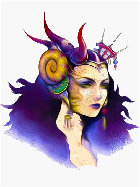 "Edea Kramer - Final Fantasy VIII - Oil Paint" Sticker by Torquato | Redbubble