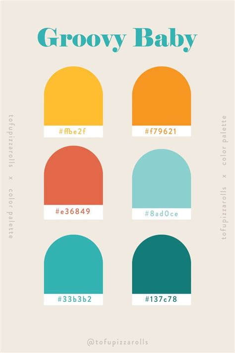 Groovy 70s Color Palette | Retro color palette, Color palette design ...