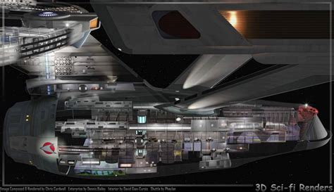 Starfleet ships — Enterprise A cutaway by Christopher Cardwell