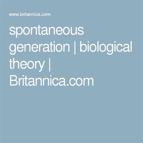 spontaneous generation | Examples & Experiments | Spontaneous, Generation, Theories