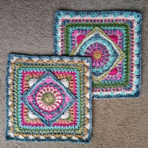 The Jackfield Tile Square Crochet pattern by Christine Bateman | Granny square crochet pattern ...