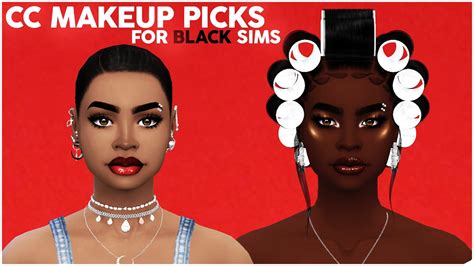 The BEST Makeup for Black Sims 2020 || CC Shopping Party Info 💋 - YouTube