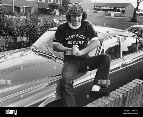 Brian Johnson lead singer of the rock group AC DC at his North Shields ...