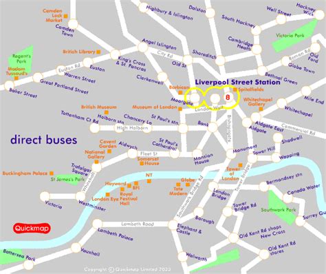 Buses from London Liverpool Street Stn | Quickmap