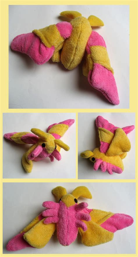 Rosy Maple Moth Plush (mark 3) by erinlamothe on DeviantArt