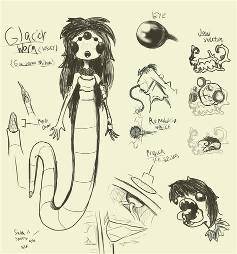 The Lesser Glacier Worm by OrganicGranite on DeviantArt