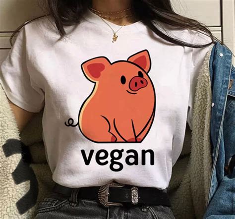 Vegan Slogan Graphic Tee T Shirt Top Animal Veganism Veggie | Etsy