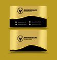 Golden background business card template design Vector Image