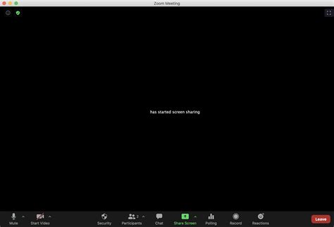 "UserName has started screen sharing" appears in the screen-shared video - macOS - Zoom ...