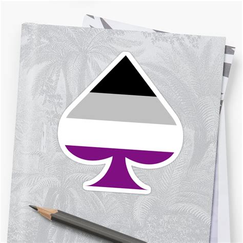 "Asexual Pride Symbol with Asexual Flag Colors" Sticker by ...