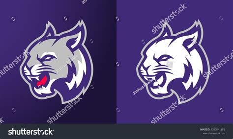 Purple Wildcat Vector Logo For Sports Team Mascot #Ad , #Ad, #Vector# ...