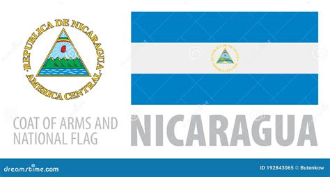 Flag Of Nicaragua Between 1896 And 1908 Vector Illustration ...