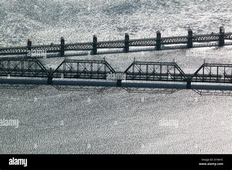 aerial photograph Government Arsenal Bridge and Lock and Dam No. 15 ...